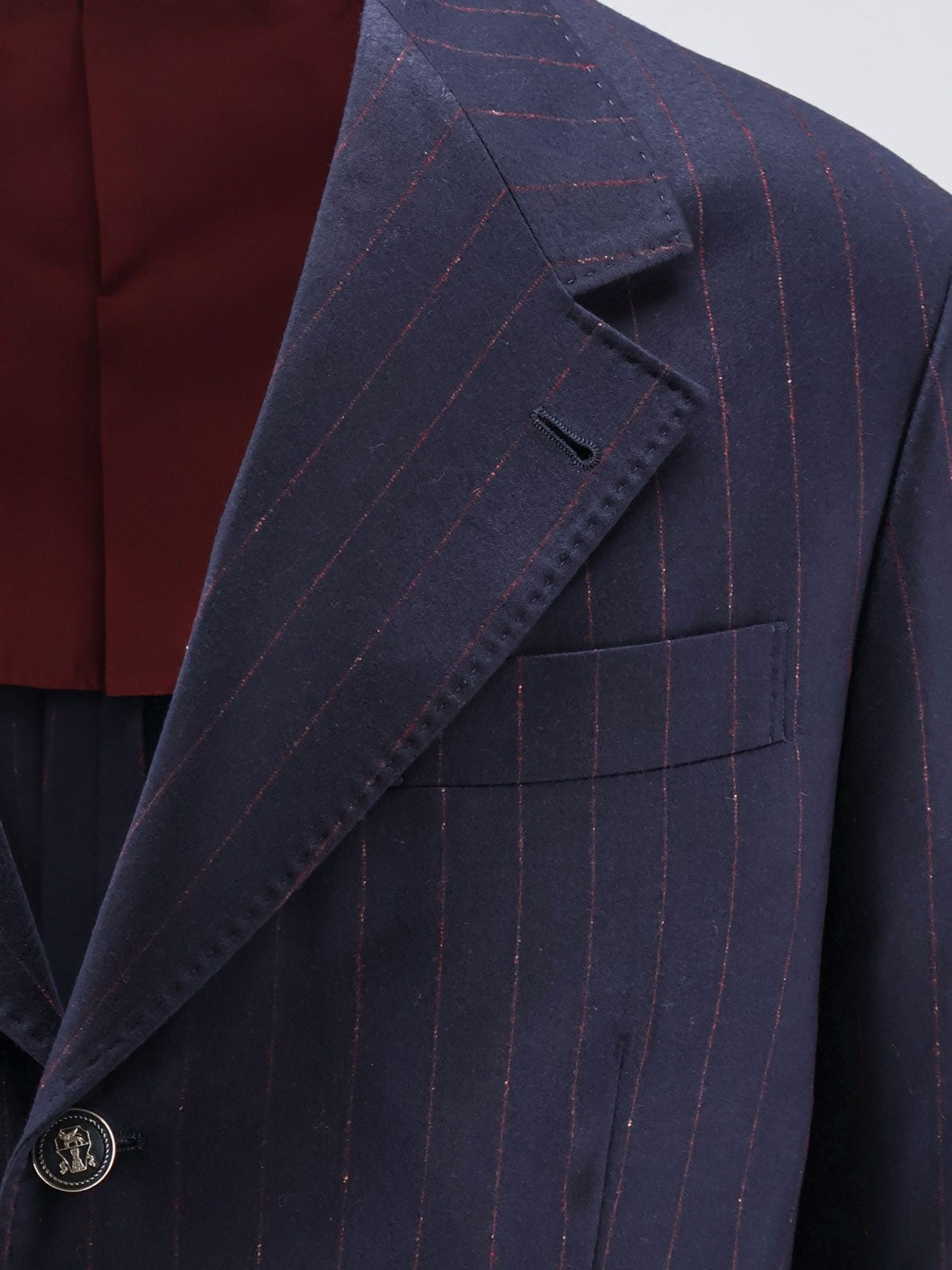 Virgin wool suit with pinstripe pattern 3