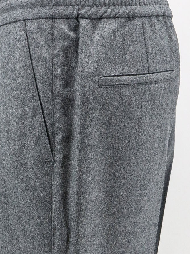 Virgin wool trousers with adjustable drawstring 3