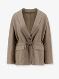 Viscose and linen blend blazer