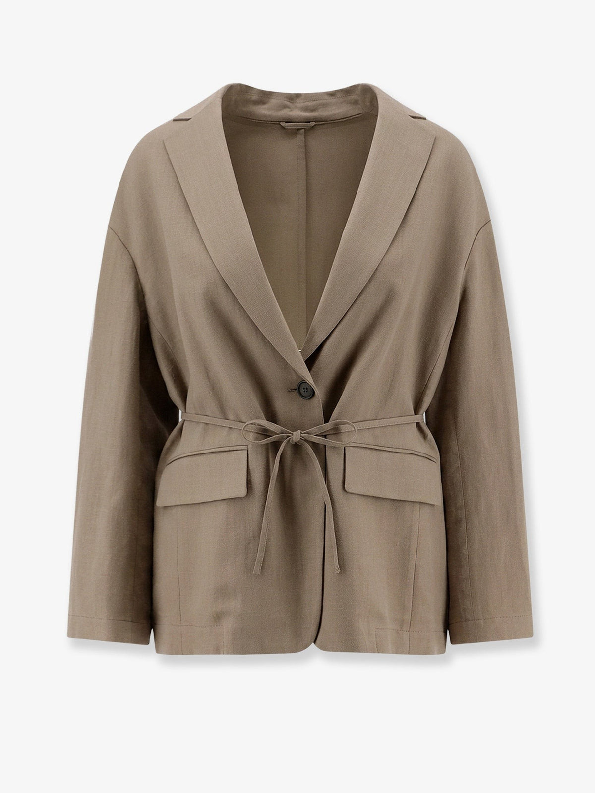 Viscose and linen blend blazer