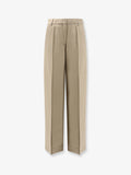Viscose and wool trousers