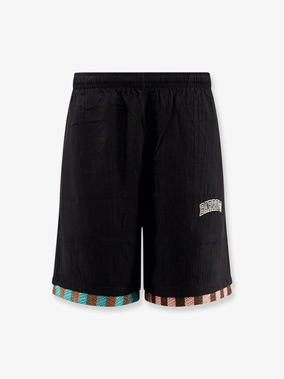 Viscose blend Bermuda shorts with logo print