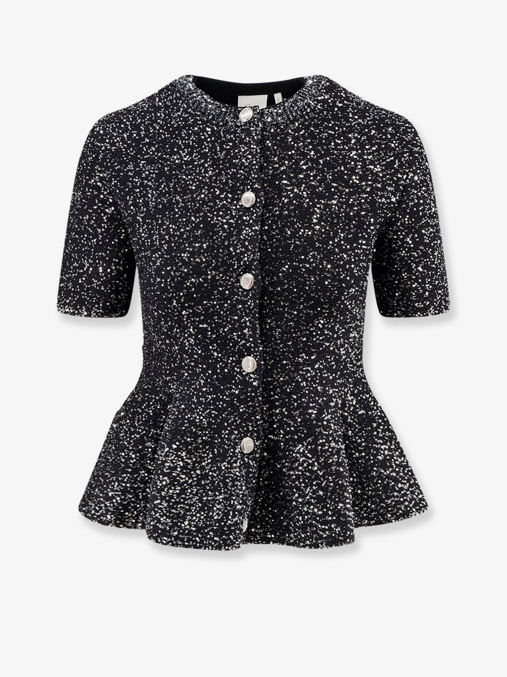 Viscose blend cardigan with all-over sequin motif