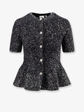 Viscose blend cardigan with all-over sequin motif