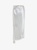 Viscose satin midi skirt