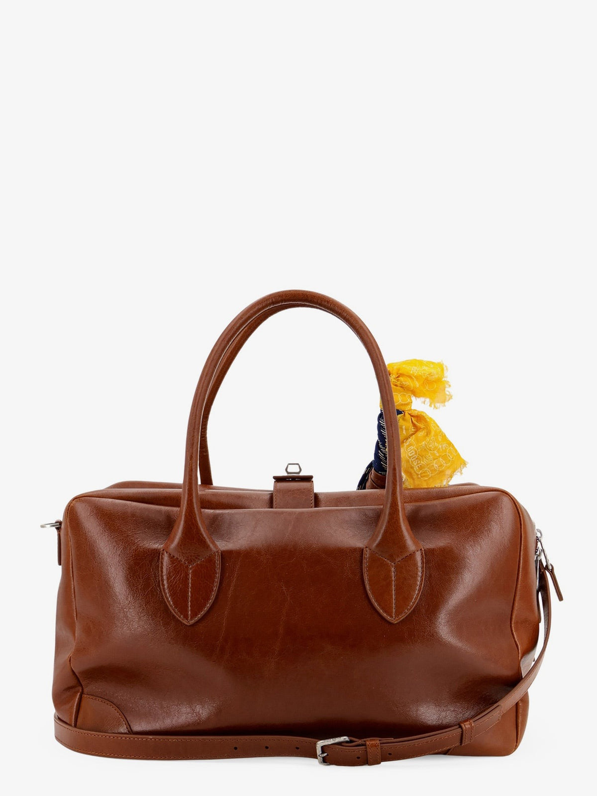 Vita leather handbag with front logo 2