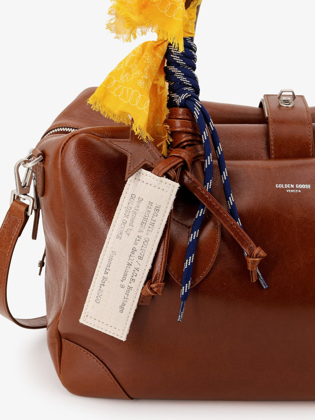 Vita leather handbag with front logo 4