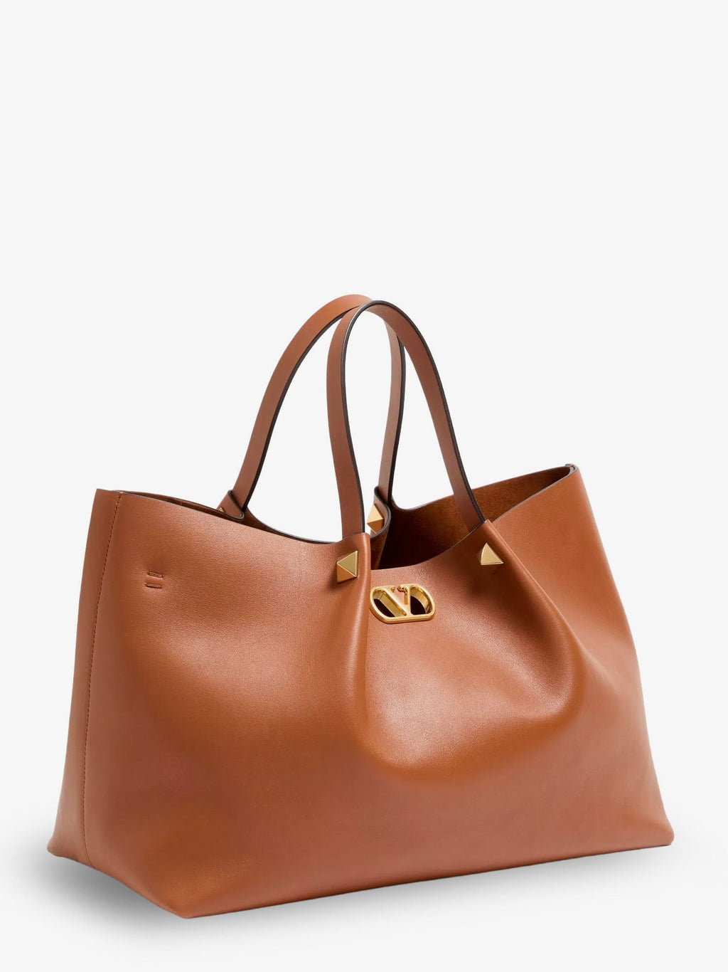 VLogo Signature Leather Tote Bag 3