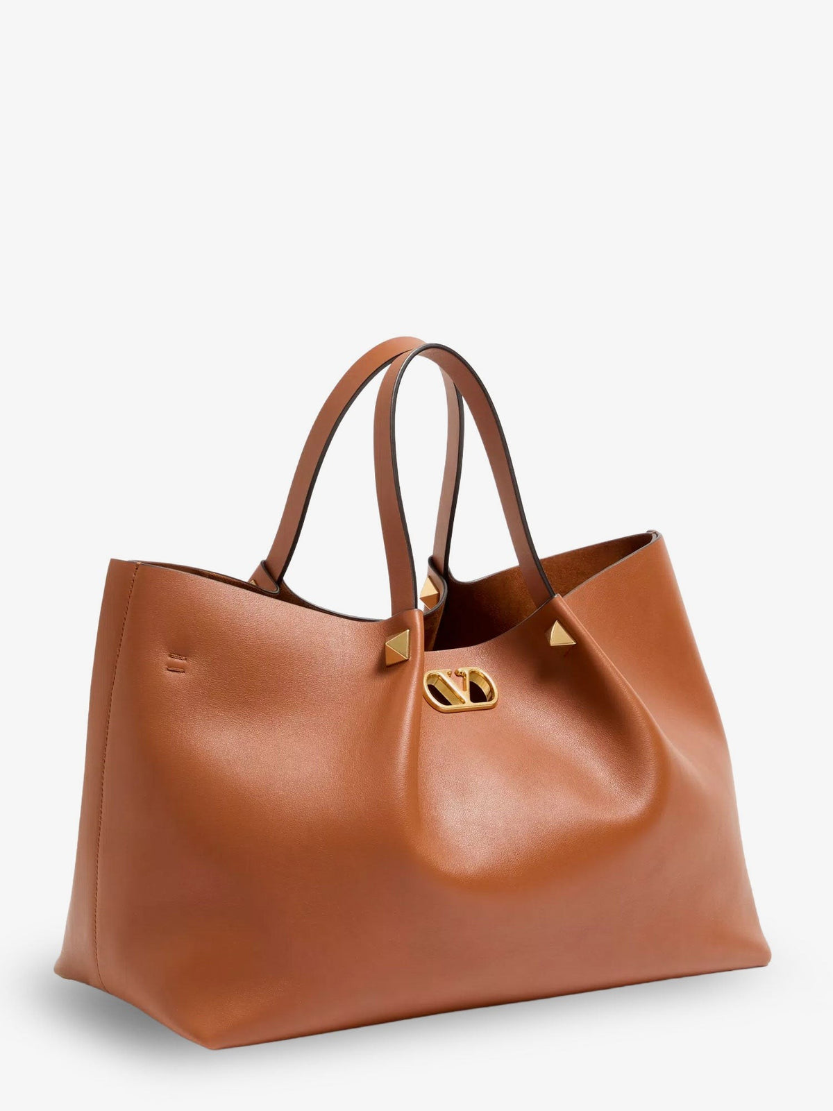 VLogo Signature Leather Tote Bag 3