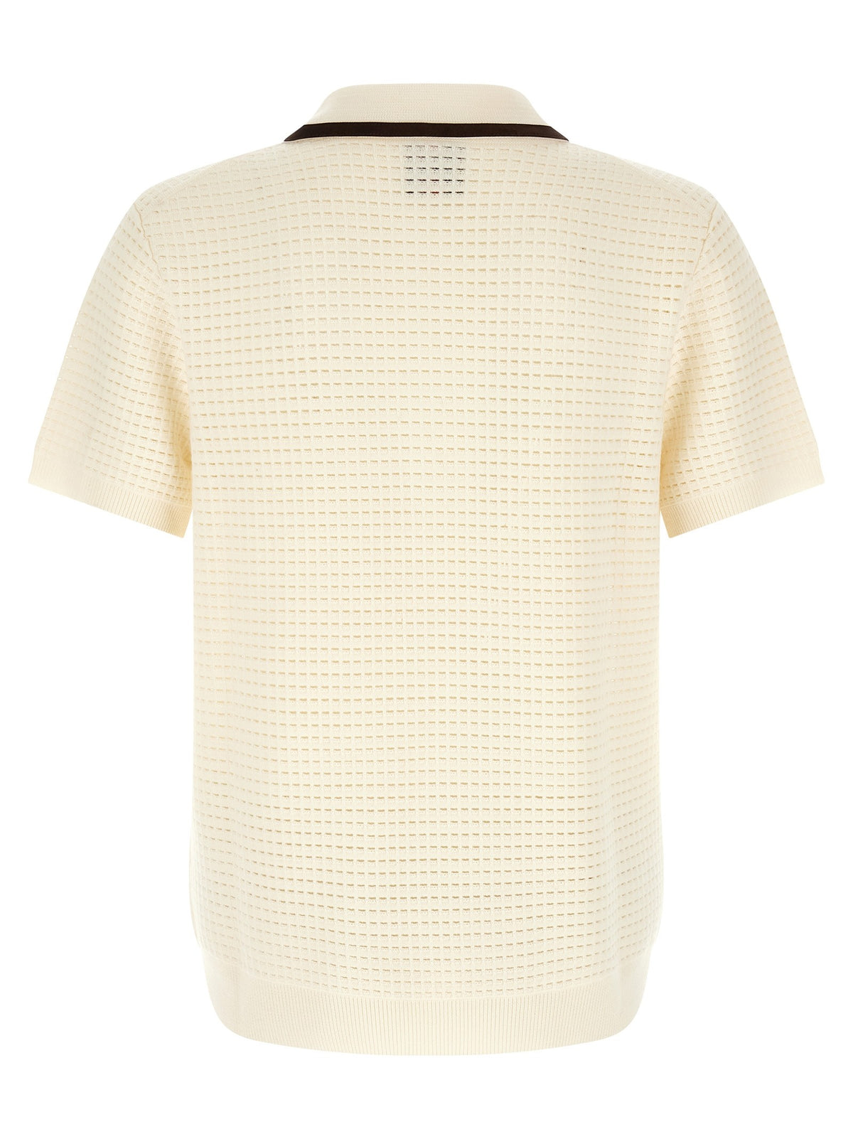 'Waffle stitch' knit polo shirt 2