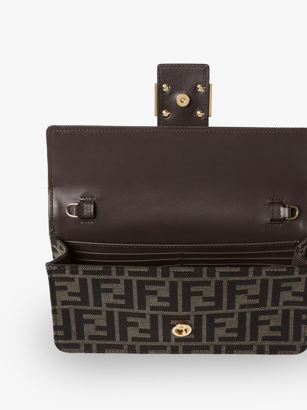 Wallet on Chain Tube FF Zucca fabric crossbody bag 4