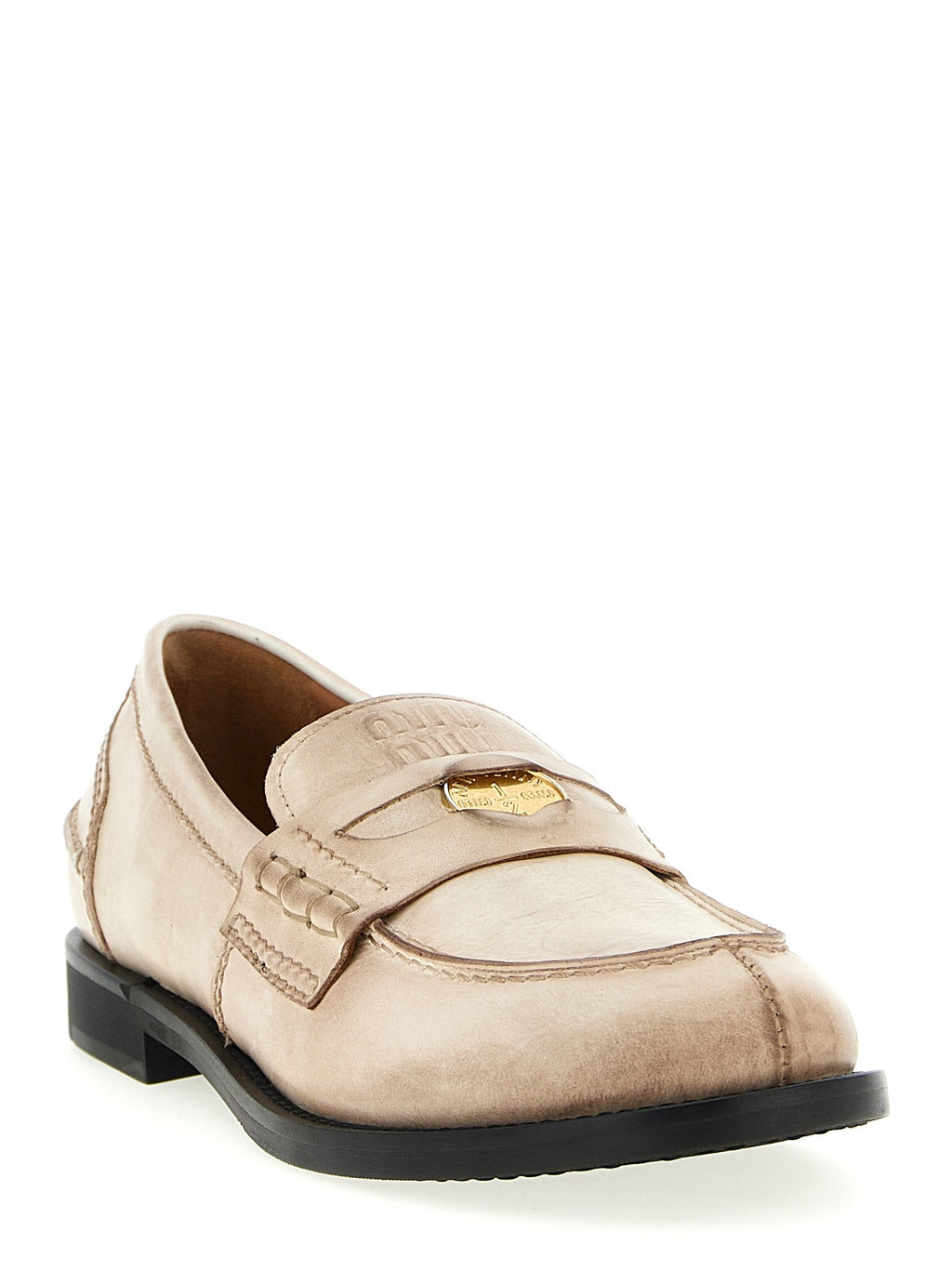 Waxed leather loafers 2