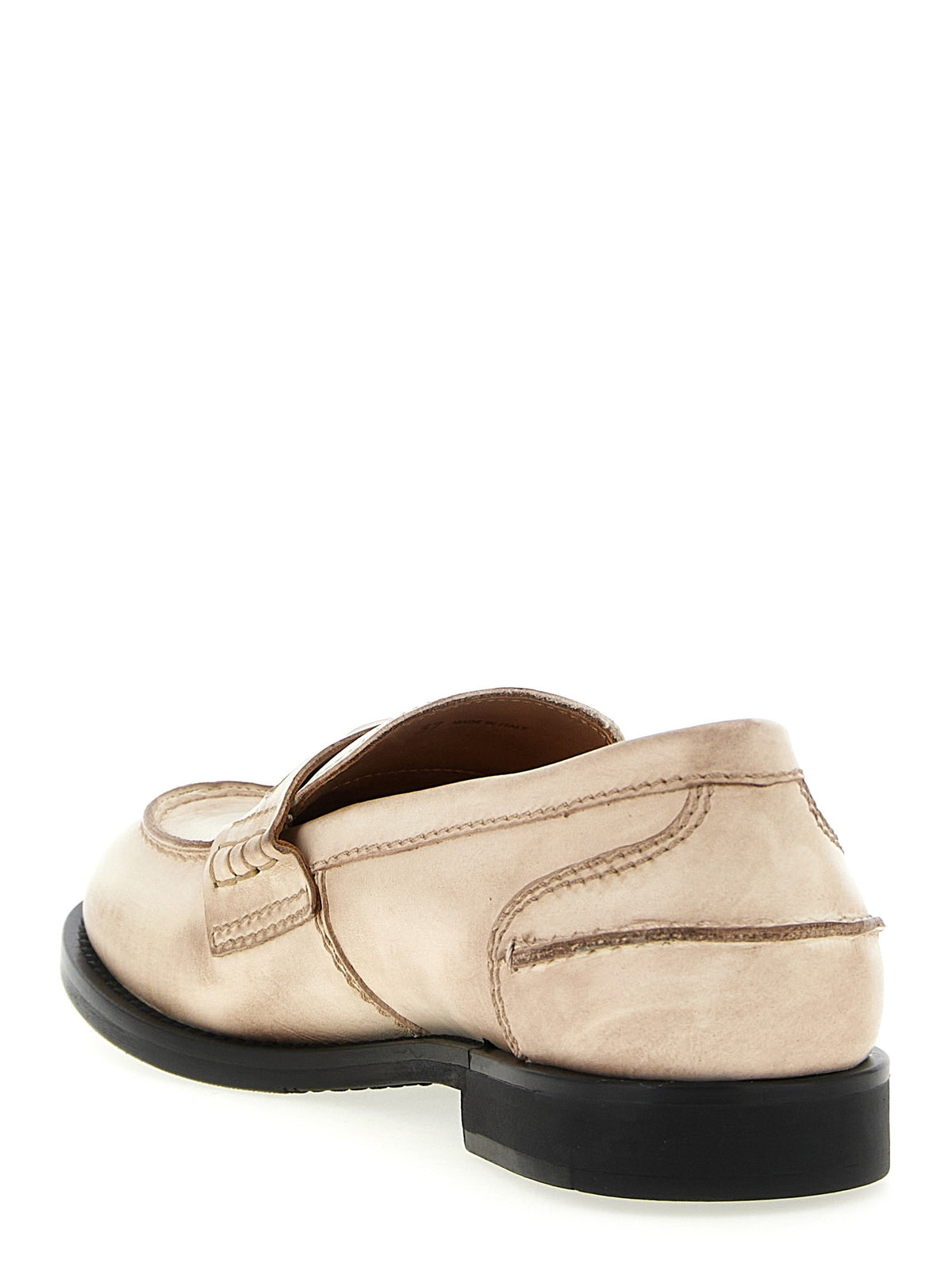 Waxed leather loafers 3