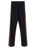 'Web' cotton and silk joggers