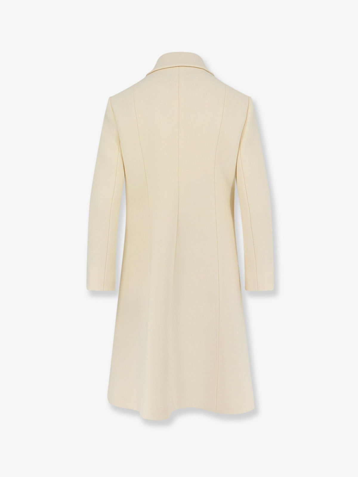 White wool crêpe coat 2