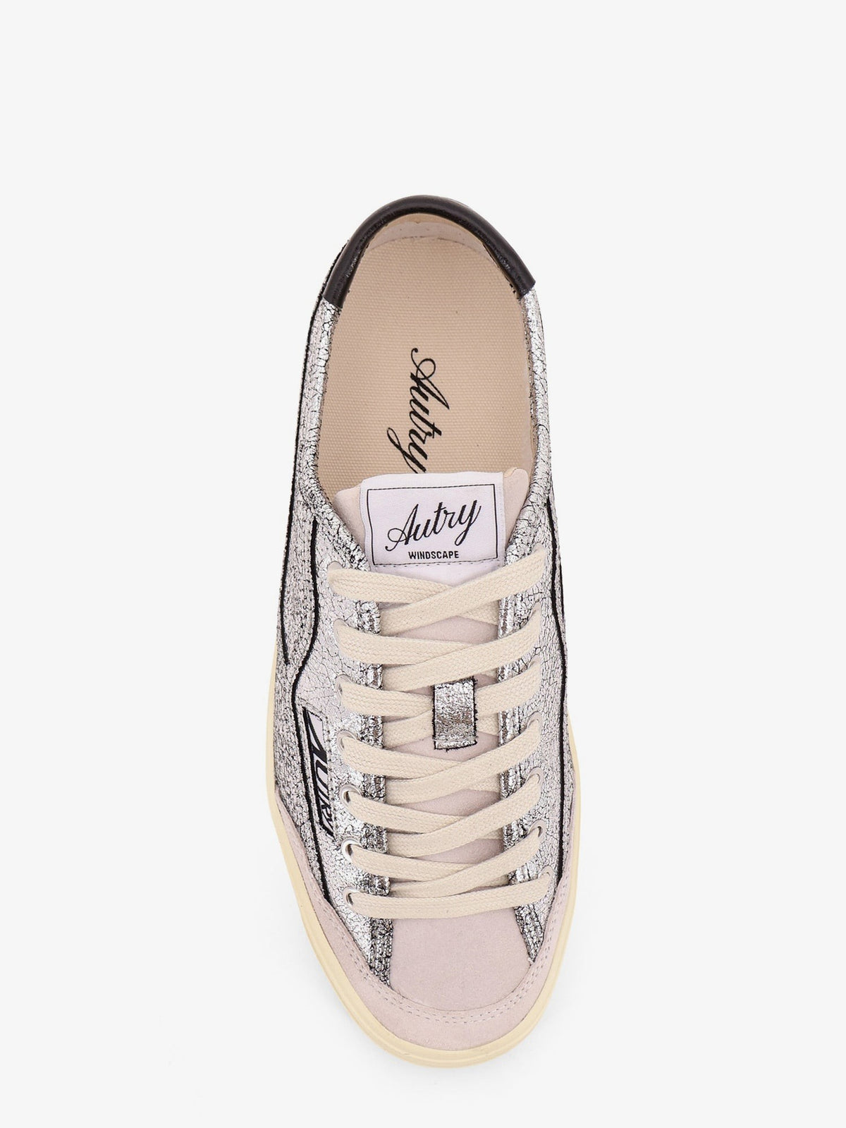 Windscape Low silver leather sneakers 5