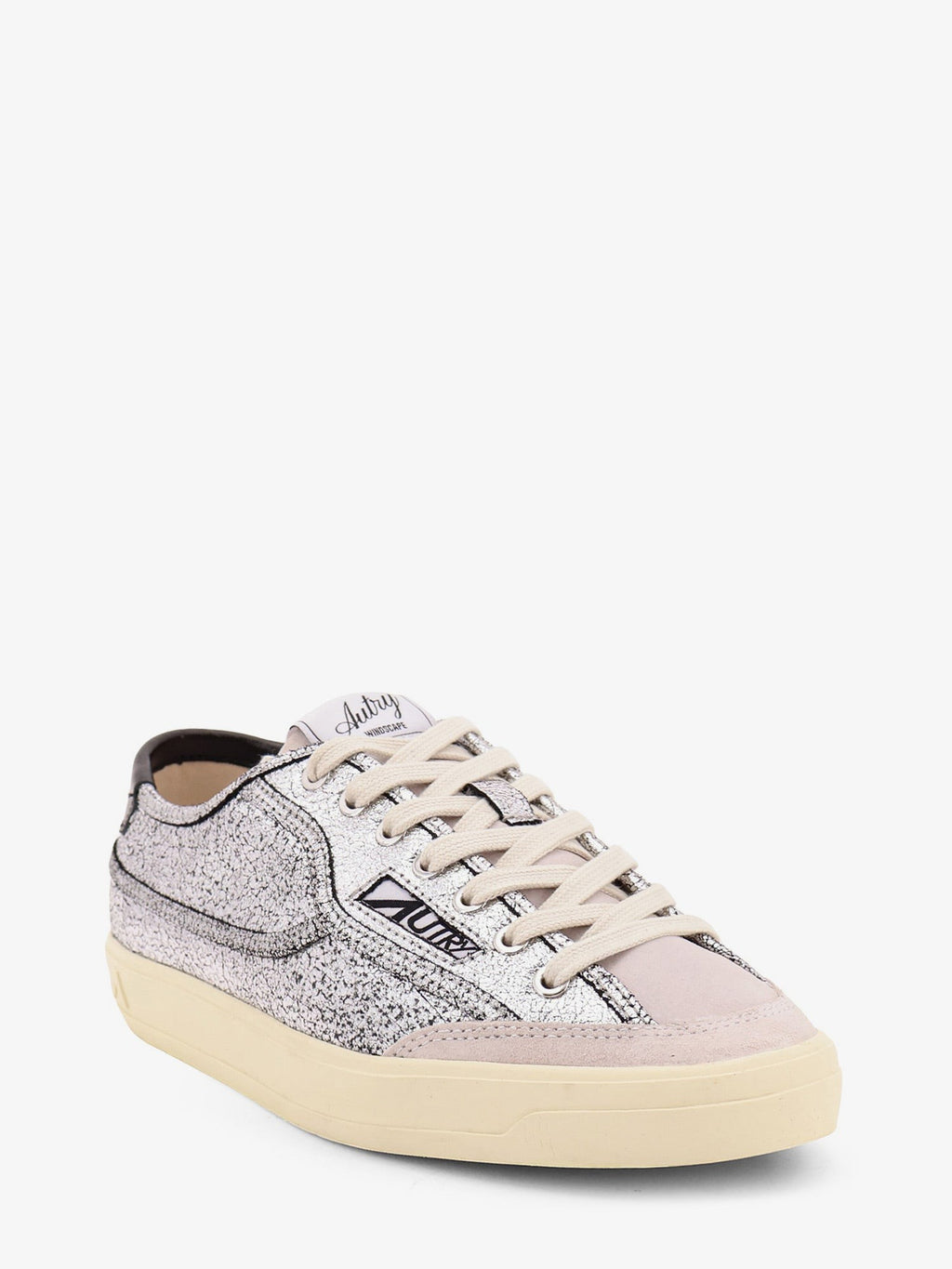 Windscape Low silver leather sneakers 2