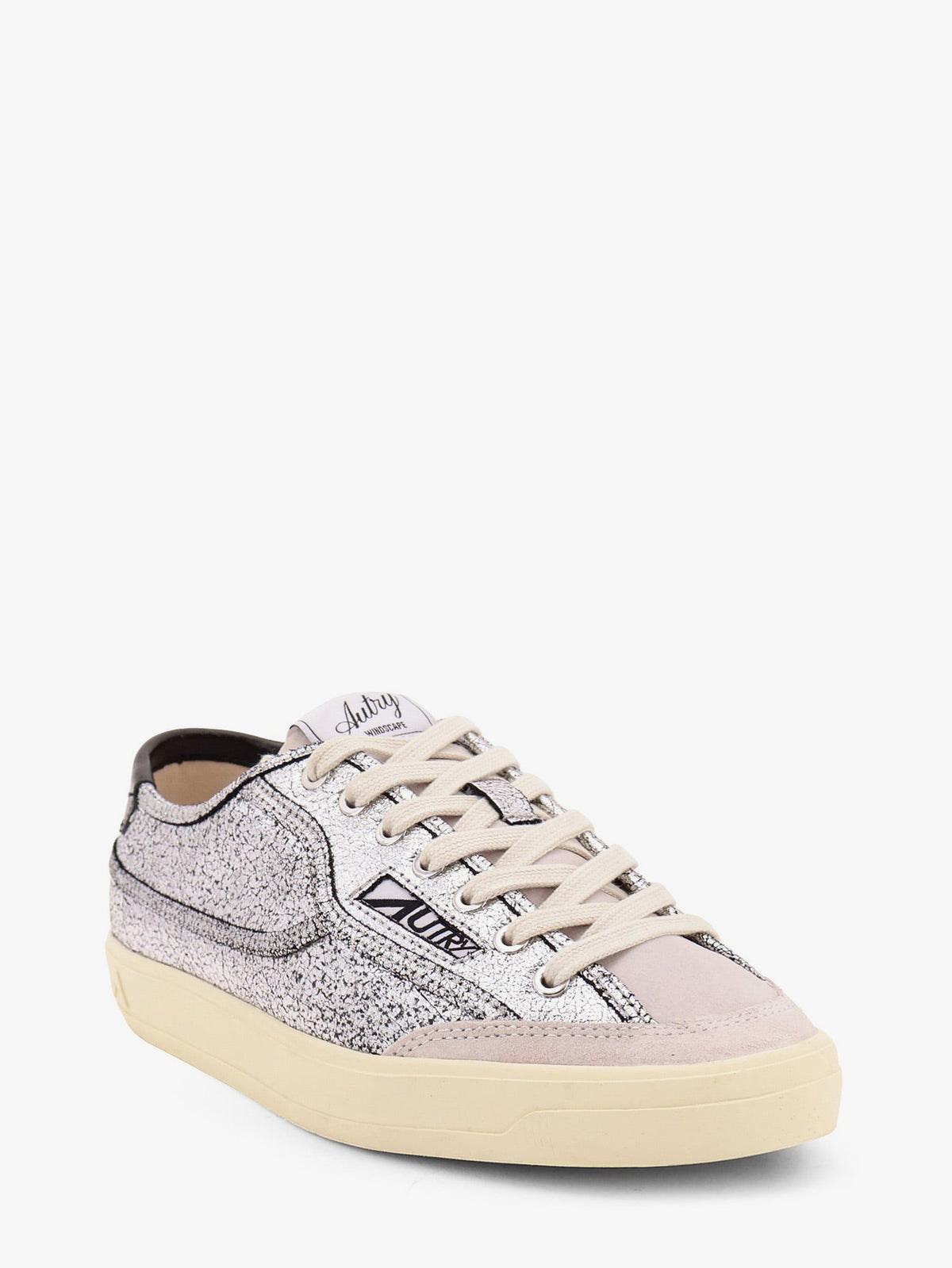 Windscape Low silver leather sneakers 2
