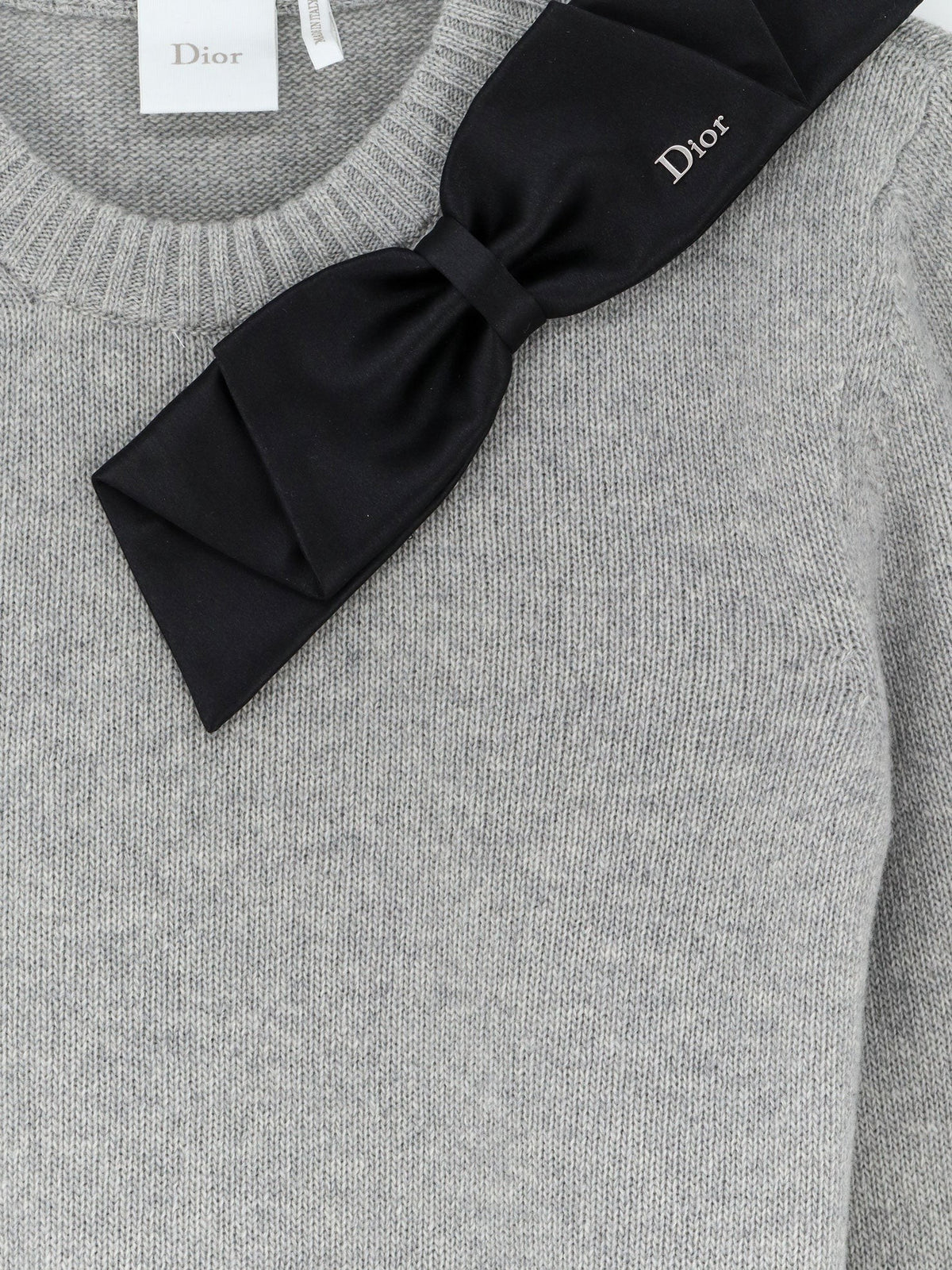 Wool and cashmere sweater with bow 3