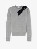 Wool and cashmere sweater with bow