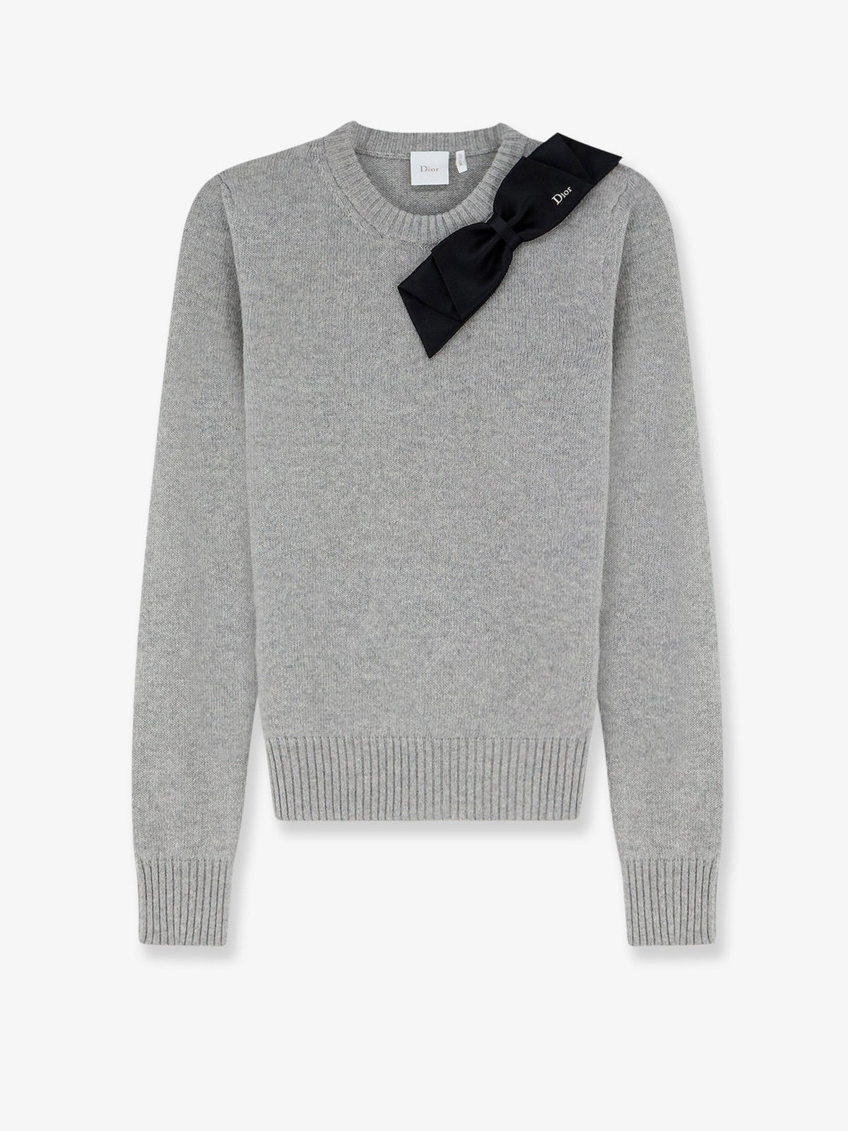 Wool and cashmere sweater with bow