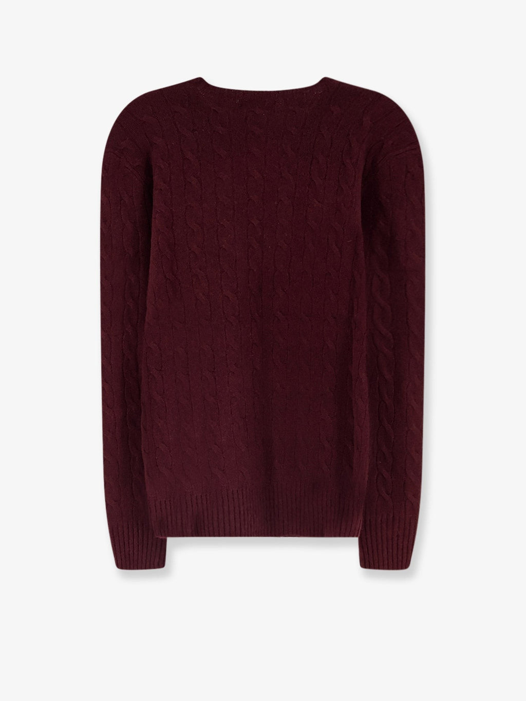 Wool and cashmere sweater with braided knit 2