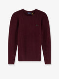 Wool and cashmere sweater with braided knit