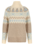 Wool and cashmere sweater with intarsia