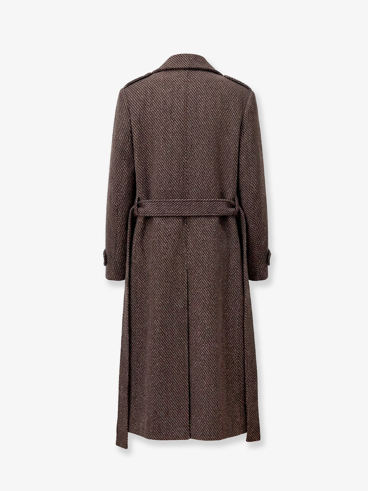 Wool and silk blend natté coat 2