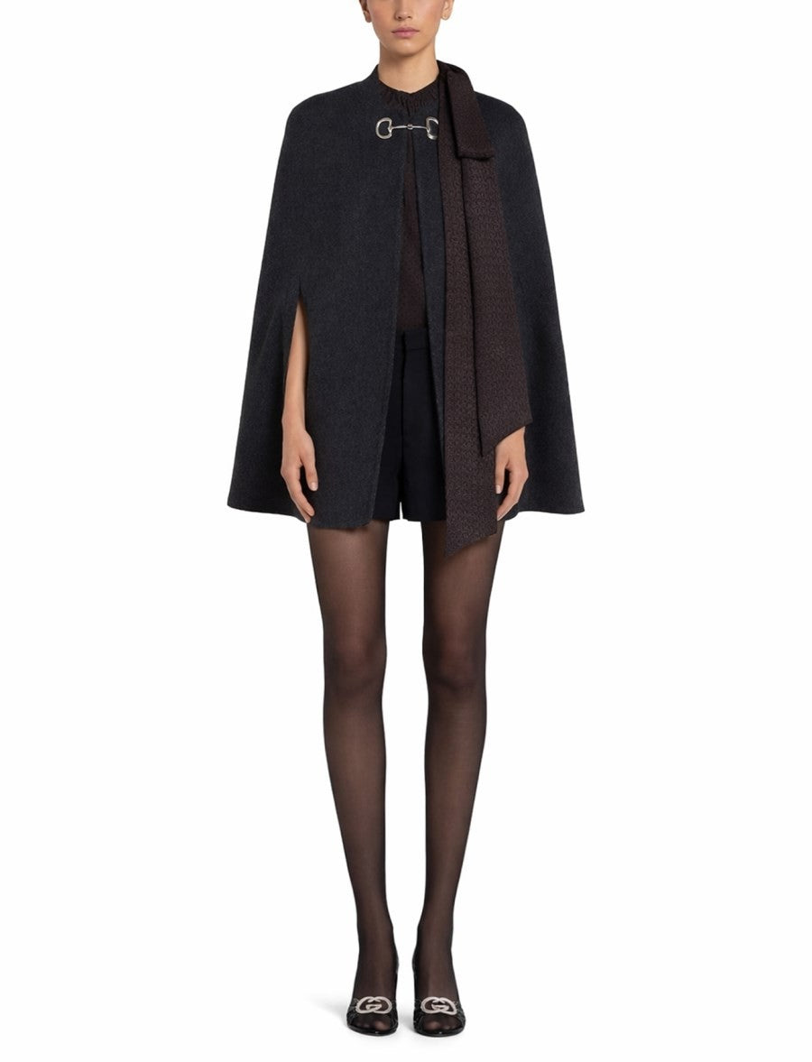 WOOL AND SILK CAPE WITH CLAMP 2