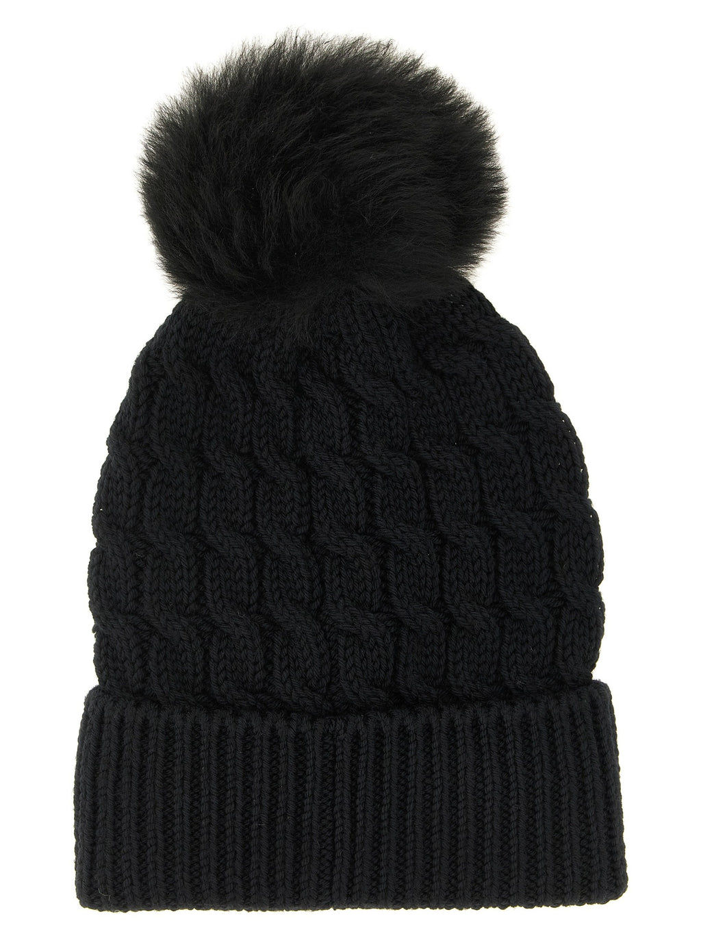 Wool beanie with pon-pon 2