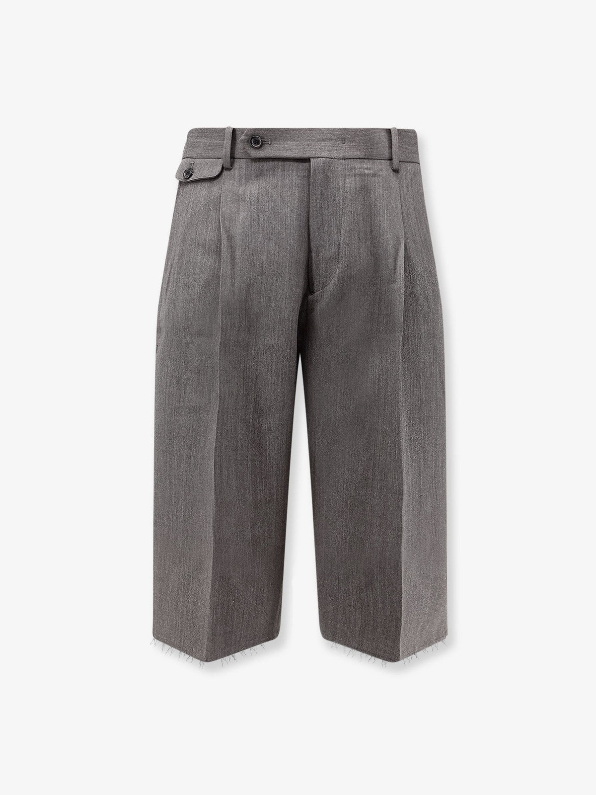 Wool blend bermuda shorts with frontal princes