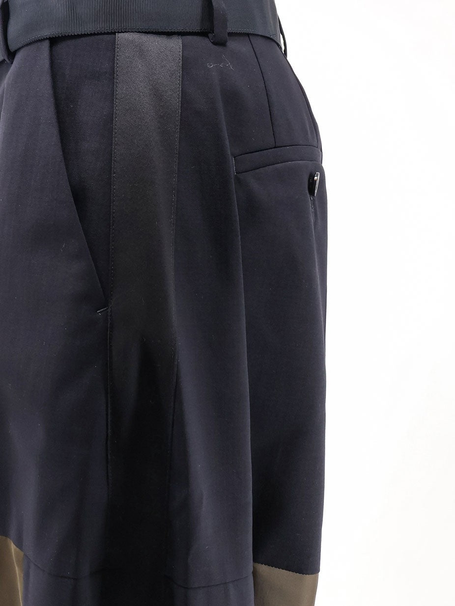 Wool blend trousers with nylon inserts 3