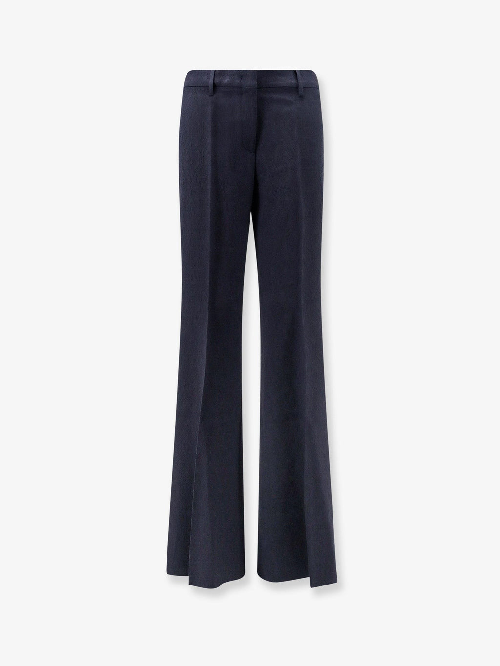Wool blend trousers with paisley pattern