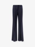 Wool blend trousers with paisley pattern