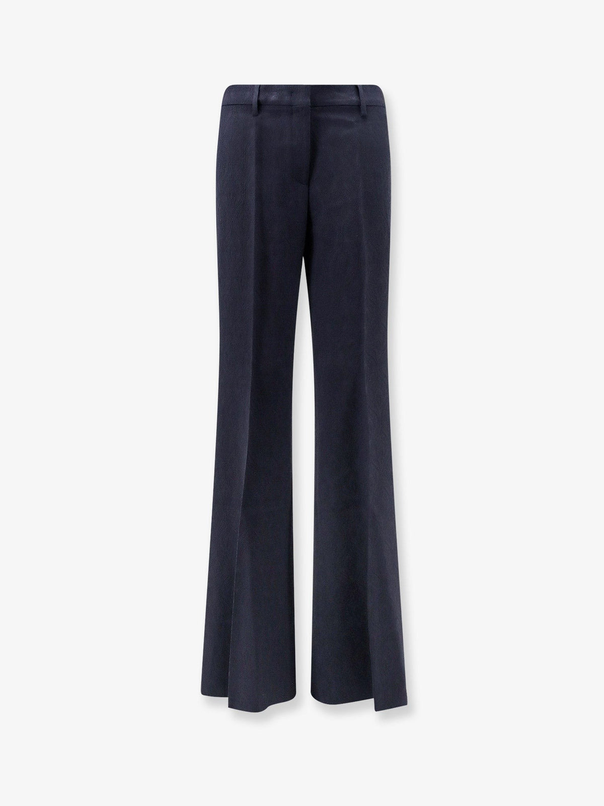Wool blend trousers with paisley pattern