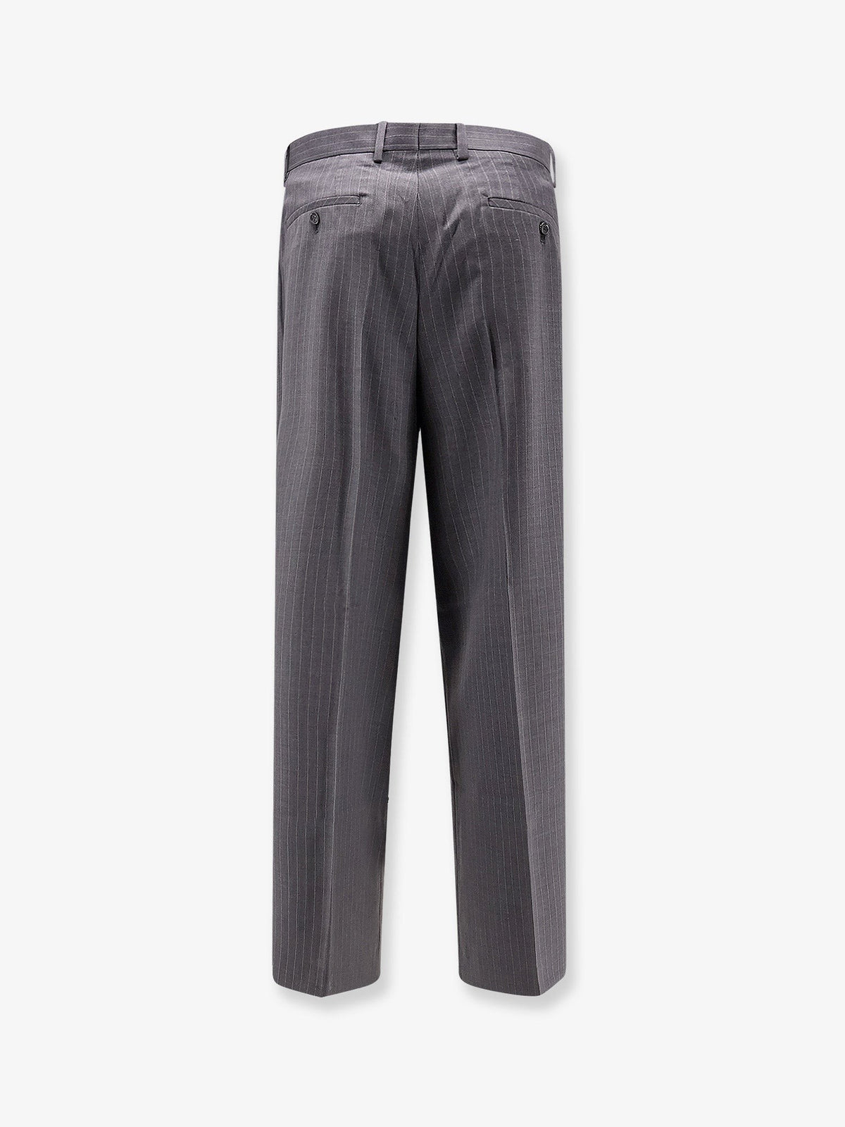 Wool blend trousers with striped motif 2