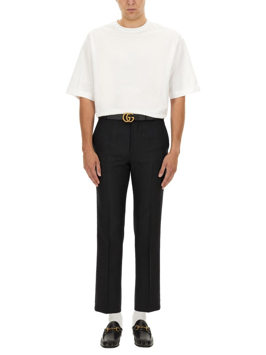 WOOL BLEND TWILL PANTS 2
