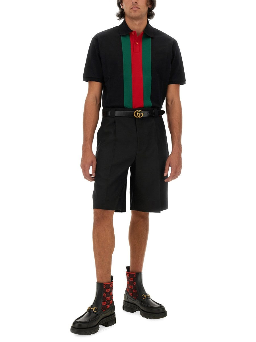 WOOL BLEND TWILL SHORTS 2