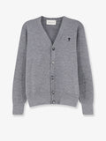 Wool cardigan with iconic embroidery