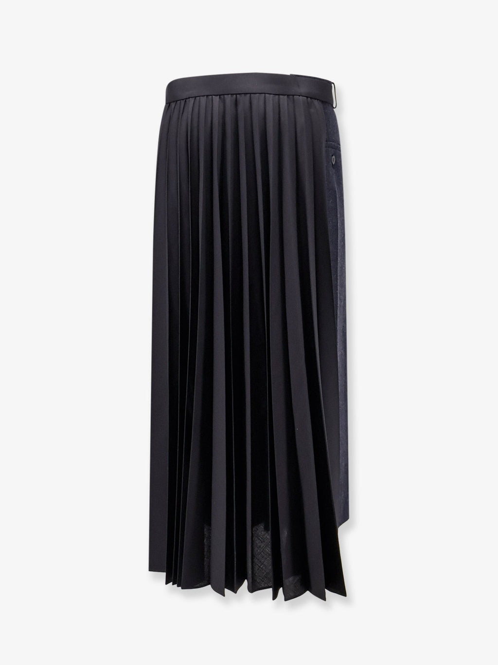 Wool skirt with pleated insert 2