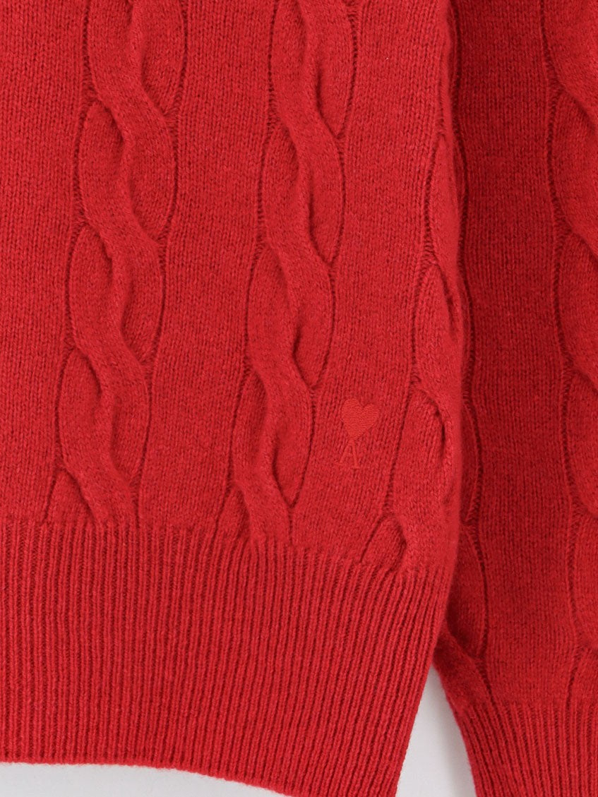 Wool sweater with cable knit 3