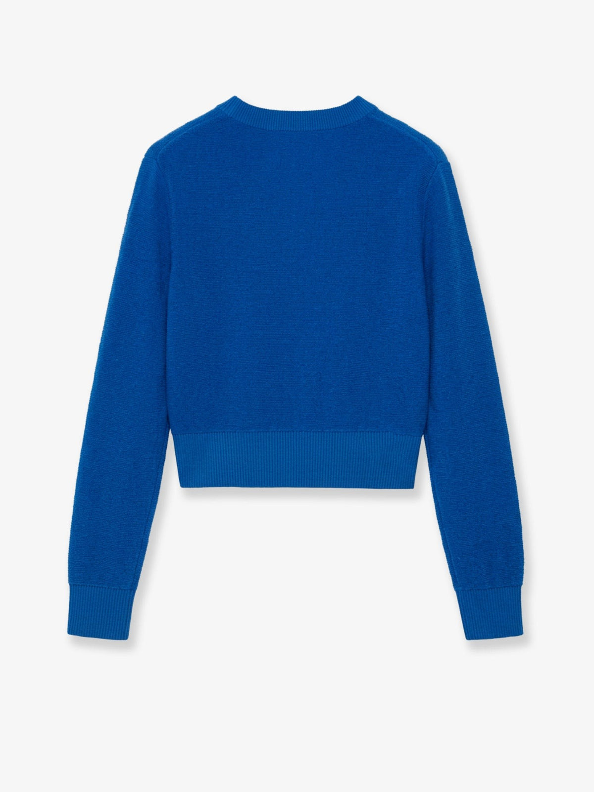 Wool sweater with contrasting embroidered logo at the bottom 2