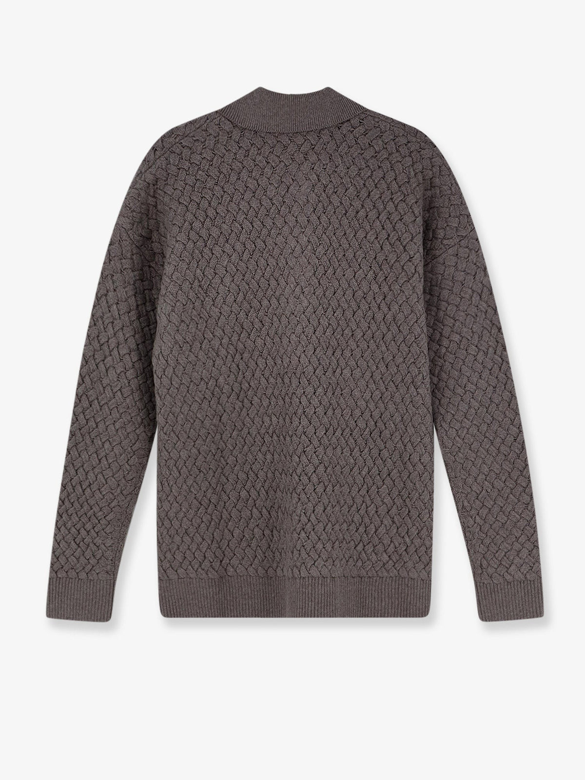 Wool sweater with Intrecciato motif 2