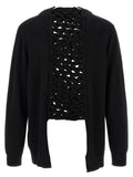 Woven insert cardigan 2