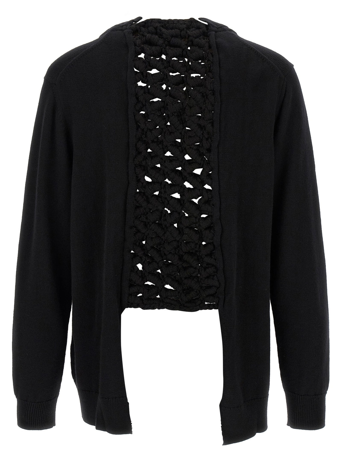 Woven insert cardigan 2