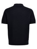 Woven knit polo shirt 2