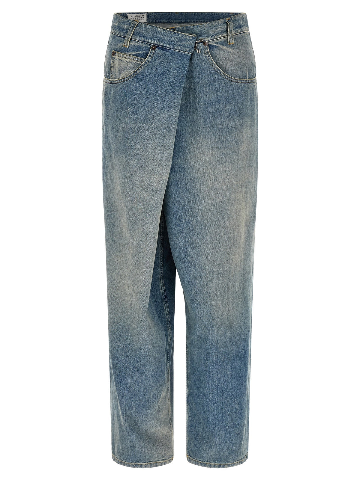 'Wrap' Asymmetric Closure Jeans