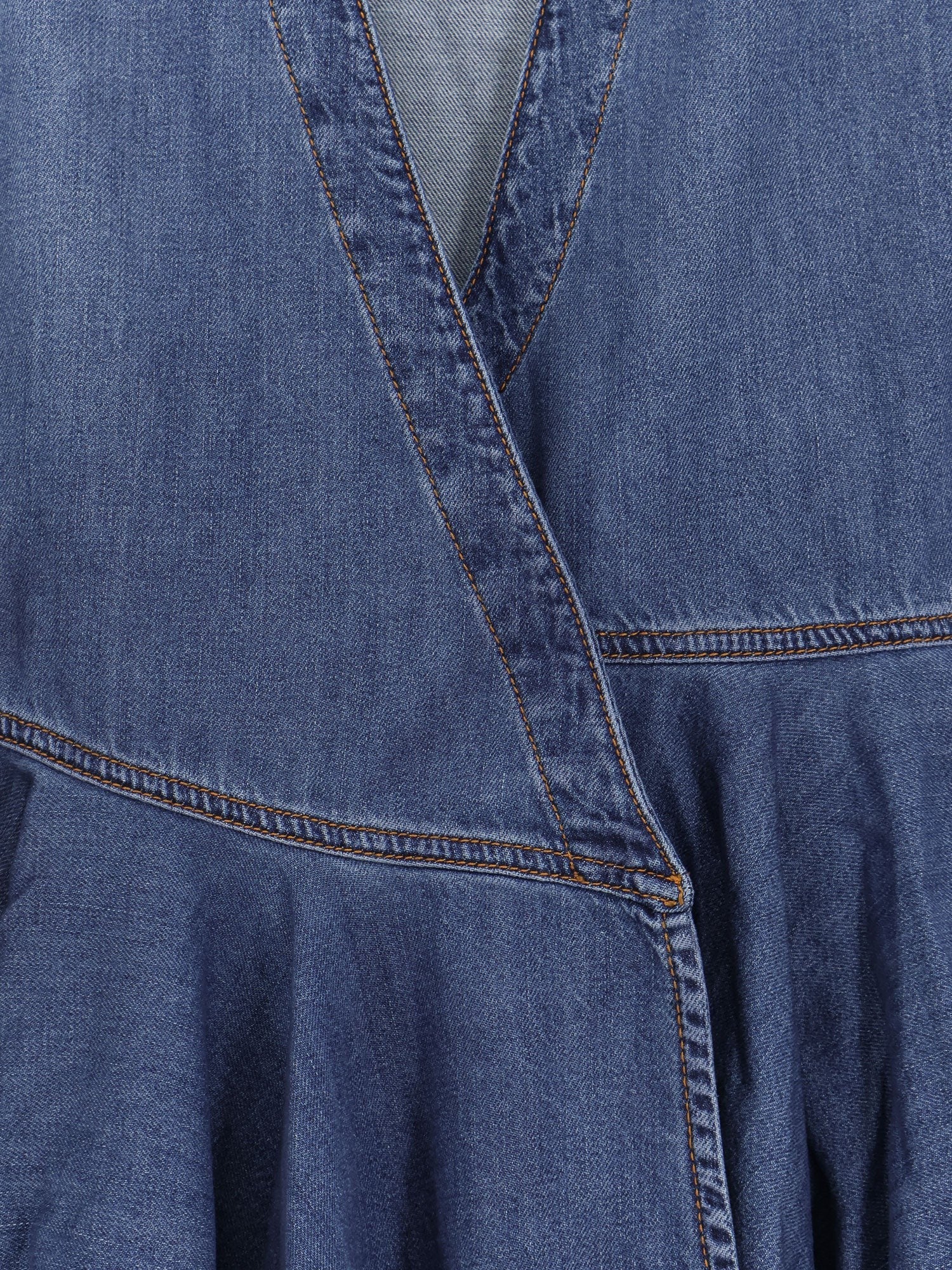 Wrap denim dress 5