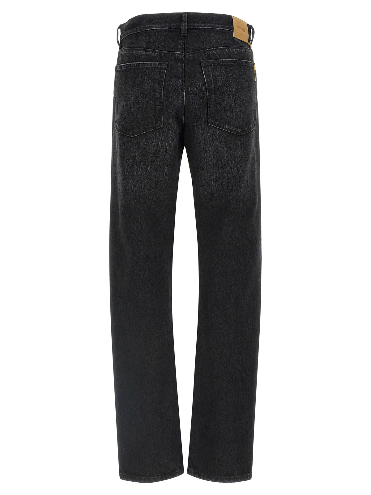 Yellow stitching jeans with visible thread 2
